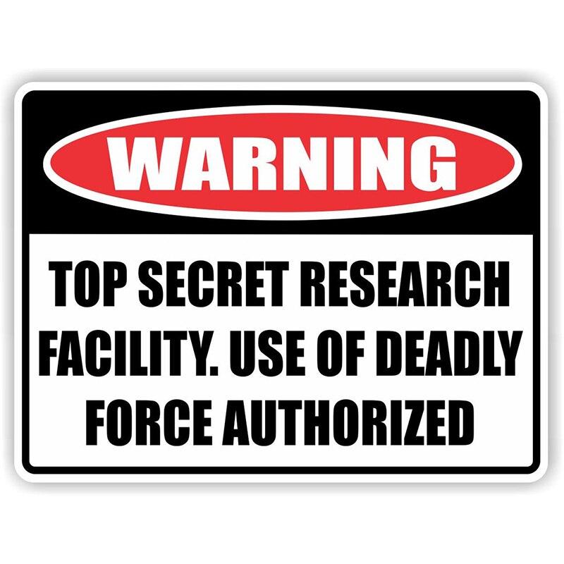 Buy 11333# 13cm/17cm Vinyl Decal Funny Warning Sticker TOP SECRET ...