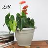 Outdoor Yard Plant Holders Round Flower Pot Lightweight Pot with Drainage Modern Herb Planters for Home Holes Planter Indoor And Plants UV Resistant