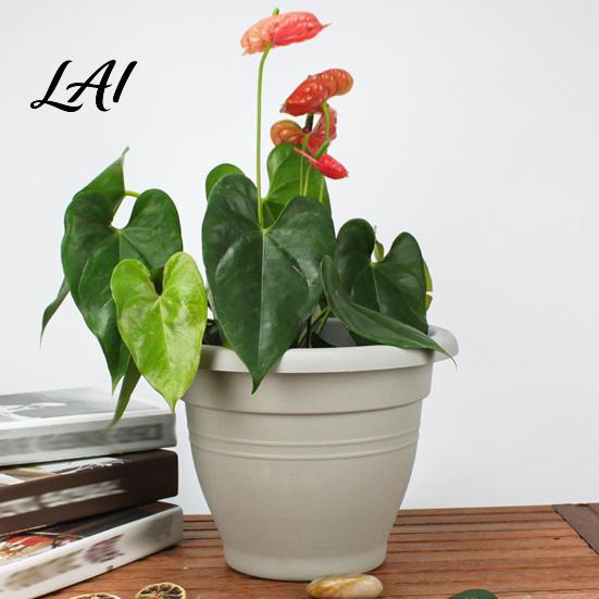 Outdoor Yard Plant Holders Round Flower Pot Lightweight Pot with Drainage Modern Herb Planters for Home Holes Planter Indoor And Plants UV Resistant