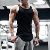 Herren Unterhemd Rundhalsausschnitt Ärmellos Schlank Tank Top Träger Breite Schulter Passform Gerippt Einfarbig Lässige Sportweste Schnelltrocknend