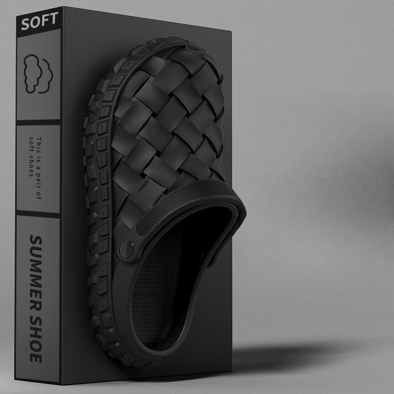 

Soft Bottom Eva Non-Slip Deodorant Men s Outdoor Hole Shoes Beach Sandals 44-45 чорний