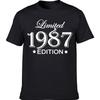 Novelty Awesome 1987 38 Years Old T Shirts Tee Tops Round Neck Short-Sleeve Fashion Tshirt Clothing Casual Basic T-shirts