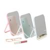Portable Rectangular Wall-Mounted Makeup Mirror with Stand for Dorm Rooms