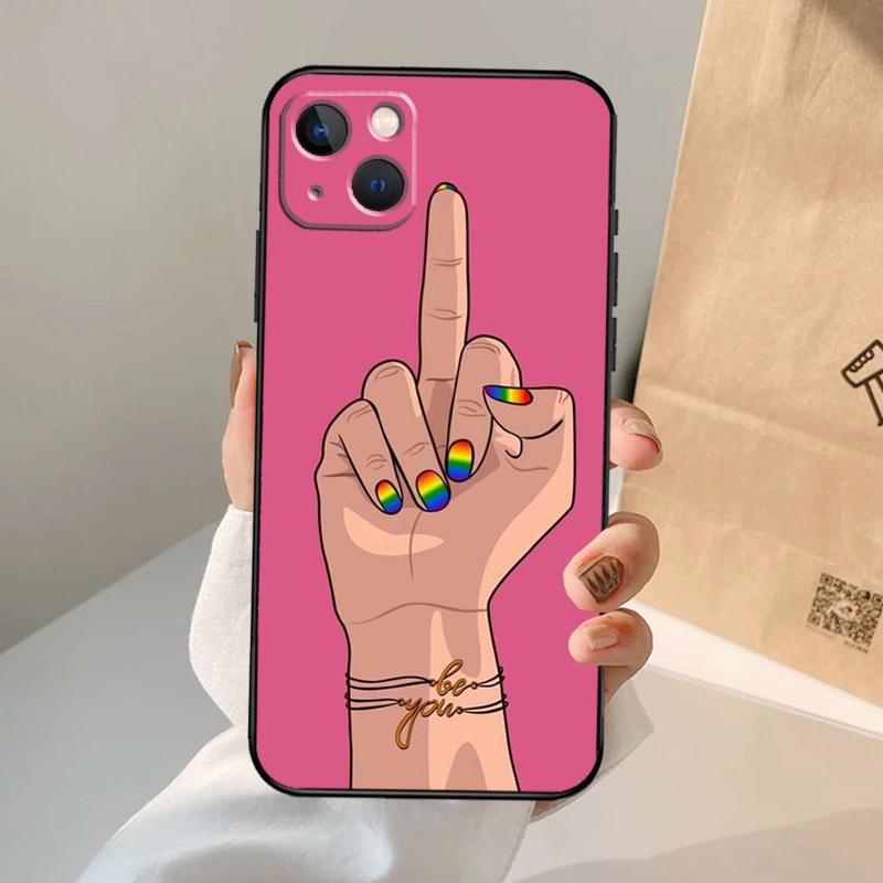 Gay Lesbian LGBT Rainbow Pride Phone Case For iPhone 17 Air 16 15 14 13 11 12 Pro Max 13 12 mini 15 16 Plus 16e Cover Coque