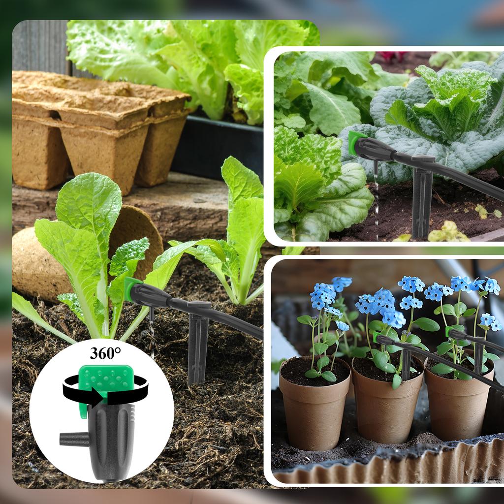 10Pcs 0~60L/0~40L Dripper Adjustable Pressure Compensated Emitter Garden Plant Watering Regulator Micro Drip Irrigation Supplies