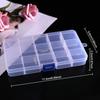 3 Jewelry Boxes, Transparent 15 Grid Storage Box, Plastic Box, Components, Fishing Gear Box, Dust-proof PP Packaging Box