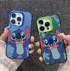 Stitch Cartoon Mobile Phone Case Apple 17promax Cute Anti-drop Colored Silver iPhone16 Mobile Phone Case Couple Model