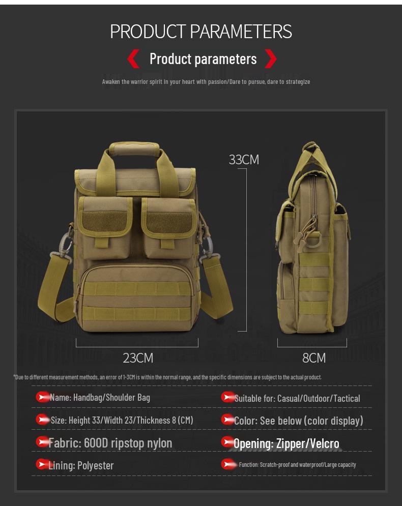Taktyczny wodoodporny plecak na ramię z kamuflażem, wykonany z nylonu - Wielofunkcyjny, dużej pojemności, podróżny plecak na ramię