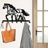 Equestrian Metal Key Hooks 7 Hooks Wall Mounted Rustproof Home Decor