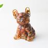 Modern Resin Dog Decor With Blue Lace Agate And Carnelian For Living Room Or Office Space