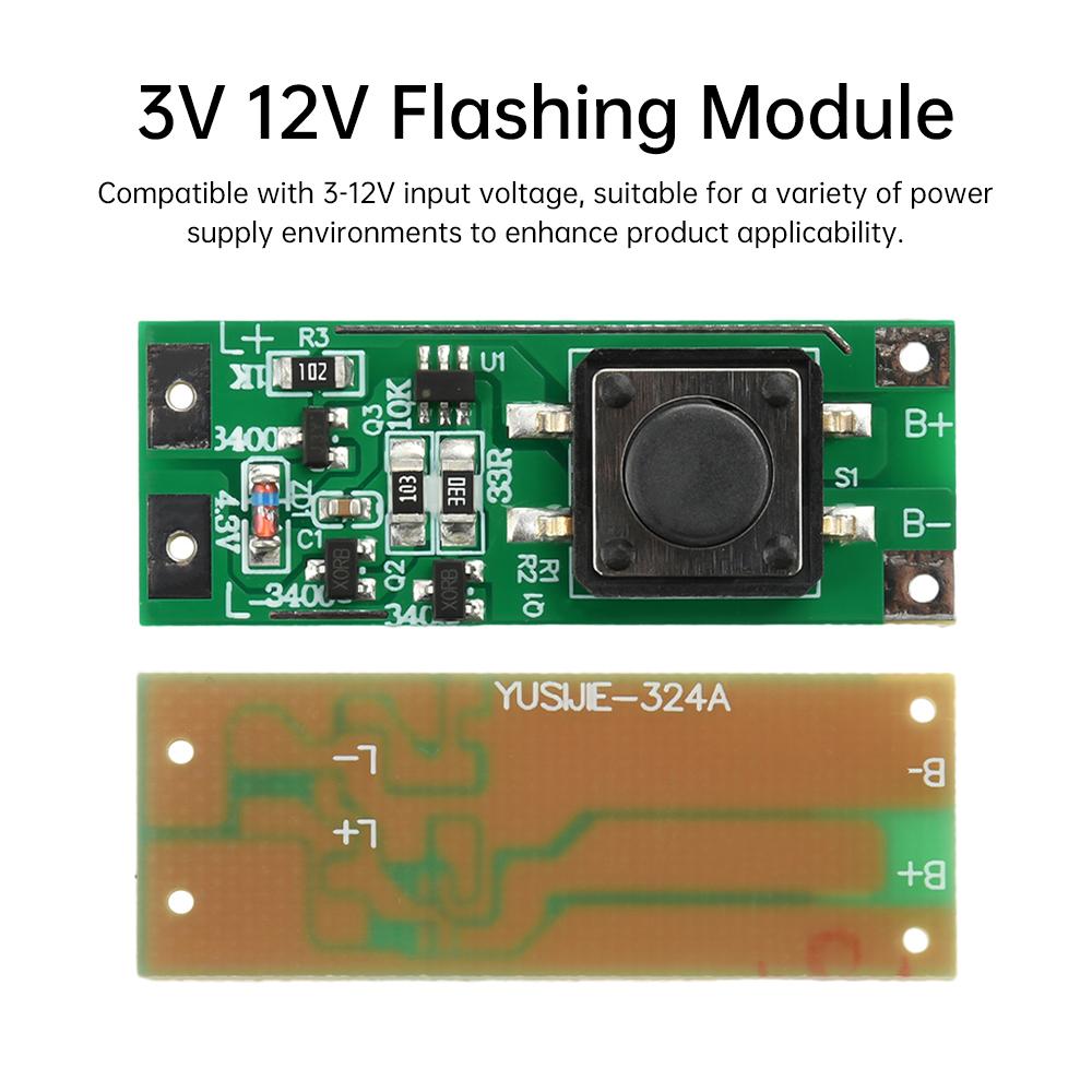 5PCS 3V 12V Blinking Module Switch Switch High Light Bright Blinking Car Light LED Lighting Control Board Driver Board