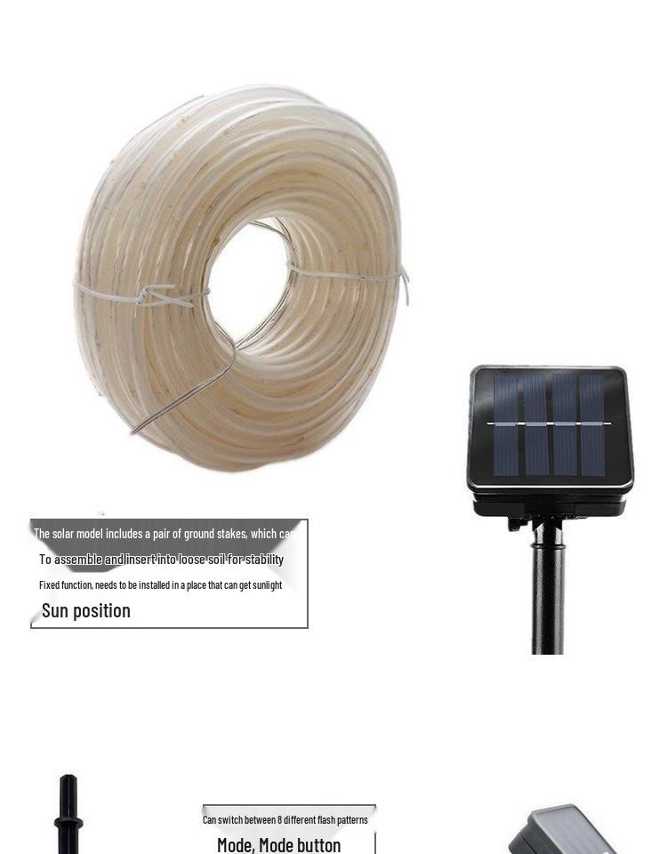 Outdoor Waterproof Plug-in Copper Wire String Lights - 100 Decorative Color Lights