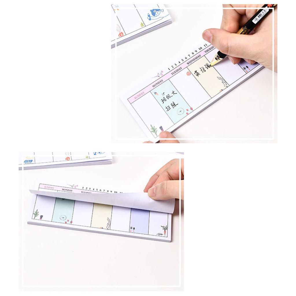 Quality Weekly Planner Notebook Weekly Planning Pads Weekly Calendar Notepads Long-Lasting Random Pattern Style 40page