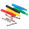 5pcs Insulated Safety Seal Protection Shrouded 4mm Banana Plugs Solder DIY Connectors Adapters For Multimeter Test