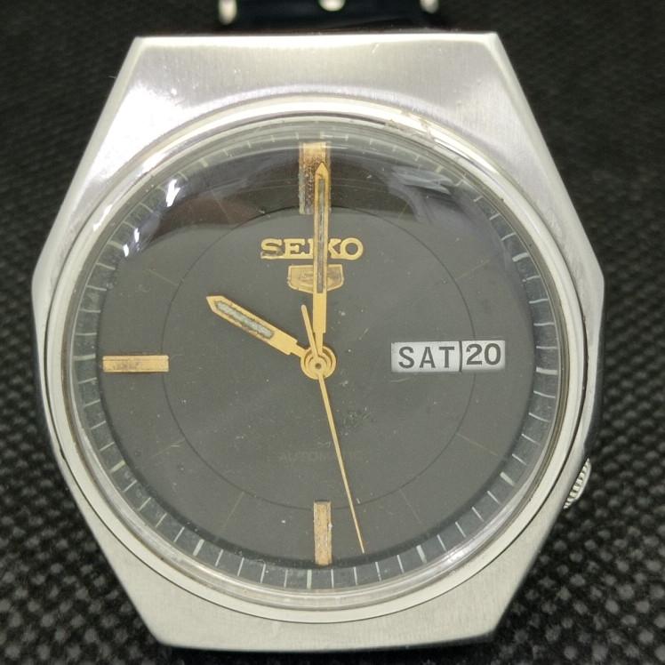 USED VINTAGE SEIKO 5 AUTOMATIC 6309A JAPAN MENS ORIGINAL DIAL WATCH A413425-2 SKU621a-a413425