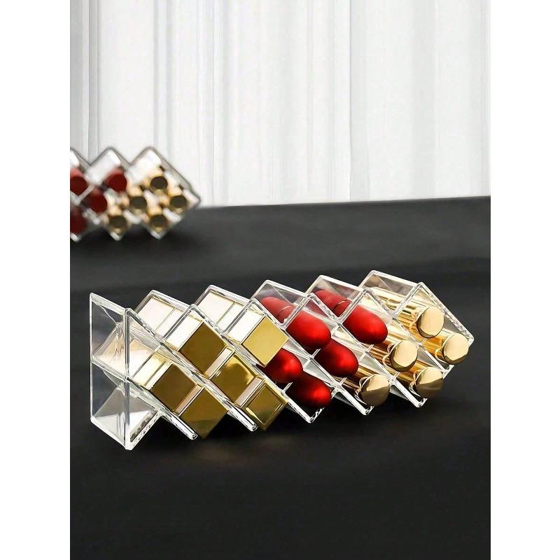 1 boîte de rangement pour rouge à lèvres, Organisateur de maquillage, Support tour à 16 emplacements pour rouge à lèvres, Boîte de rangement pour étagère à parfums