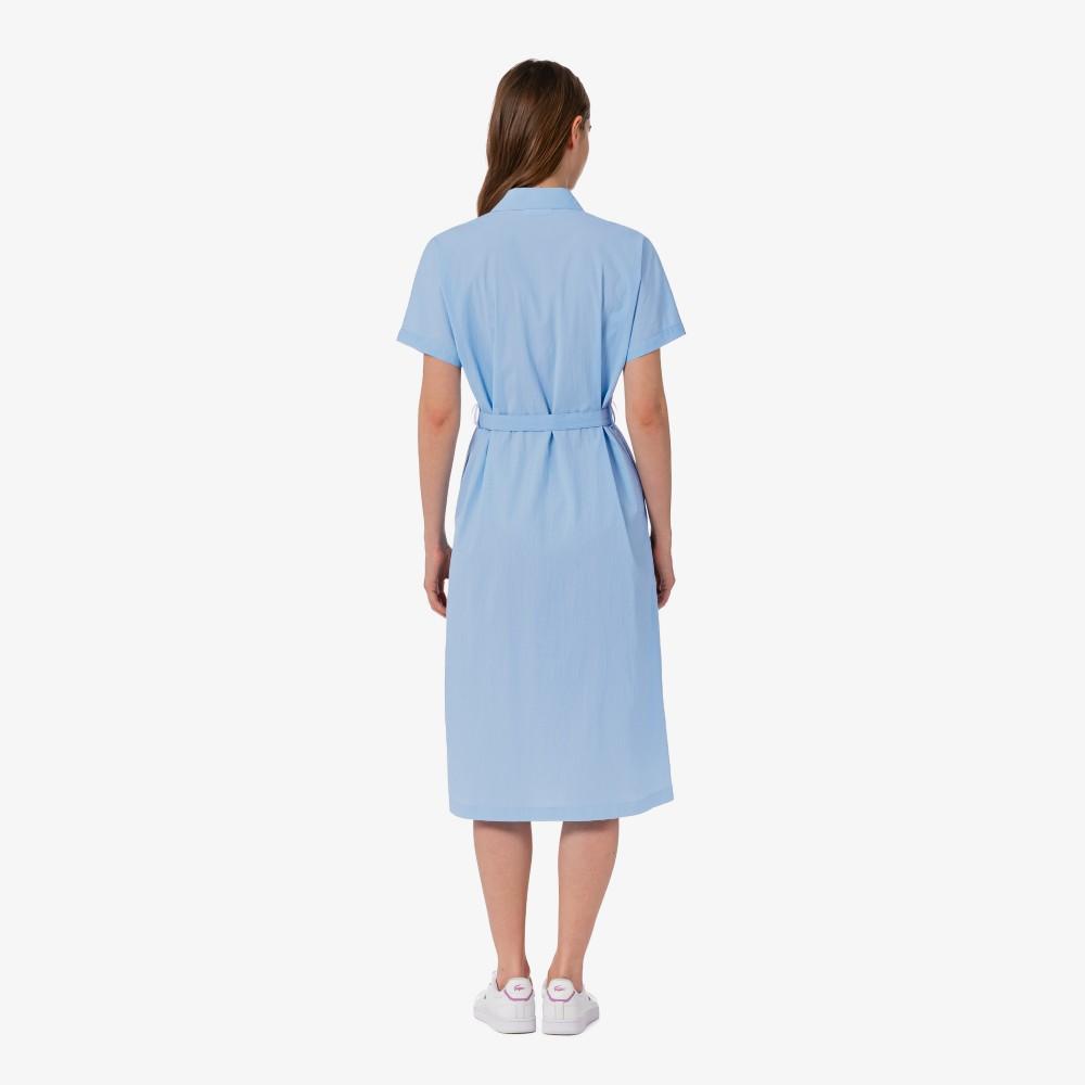 Lacoste Women's Belted Short-Sleeve Shirt Dress EF306E-56GAEY