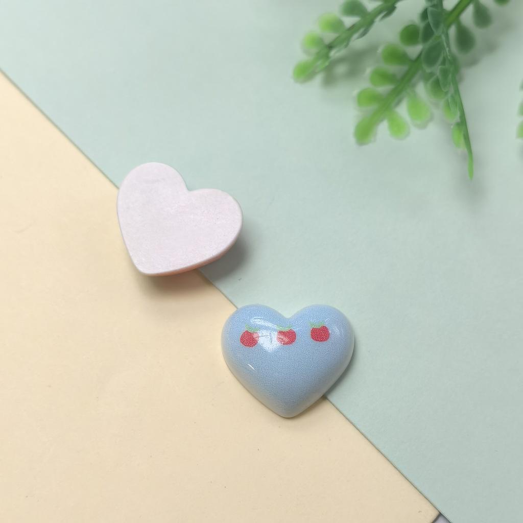 100Pcs Cute Flower Cherry Heart Resin Charms Flatback Resin Cabochon Fit Hair Bows Center Accessories DIY Scrapbook Crafts