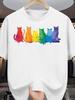 Colorful Rainbow Cats Design Pure Men'S Comfort Fit T-Shirt