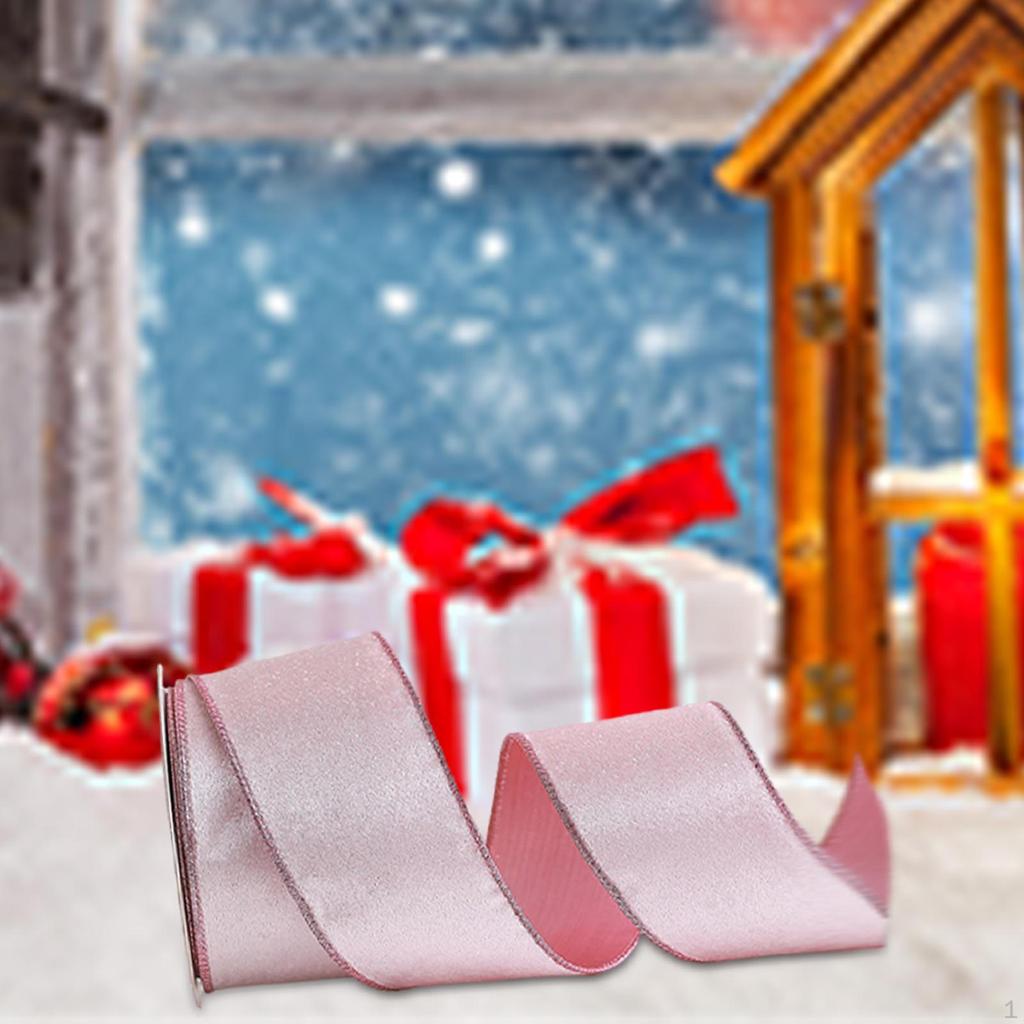 Christmas Rose Gold Ribbon Tree DIY Art Supplies Multifunctional Bouquets Wrapping