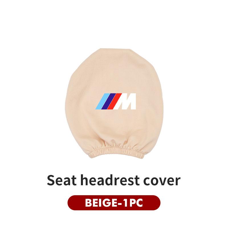 WCHT7 For BMW Car Logo Seat Headrest Pillow Case Neck Support Pad Anti-Dust Cover Accessories E30 E34 E36 E39 E46 E52 E53 E60 E61 E62