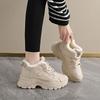 New women's shoes 2026 winter high top sports dad shoes with plush cotton shoes anti slip women's shoes