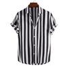 Summer Men's Striped Short-sleeved Shirts Are Casual, Loose, Comfortable and Fashionable. Men's Short-sleeved POLO Shirt