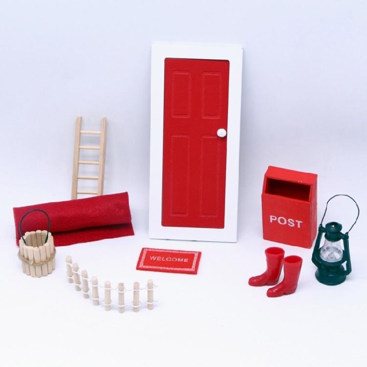 Vintage Barn Style Classical Door Bathroom For 1/12 Scale Dollhouses Bathroom DIY Scene Model Decoration