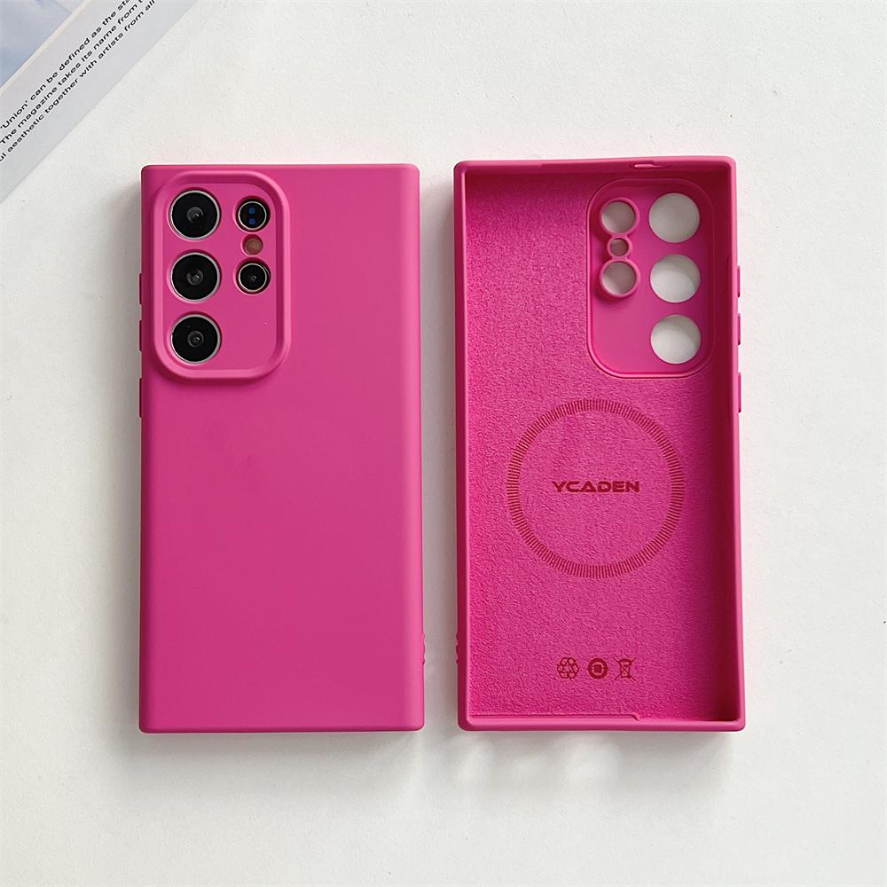 Voor Draadloos Opladen Vloeibare Siliconen Telefoonhoesje voor Samsung S26 S2 Ultra S24 S23 S22 Plus Magnetisch Schokbestendig Zacht Hoesje