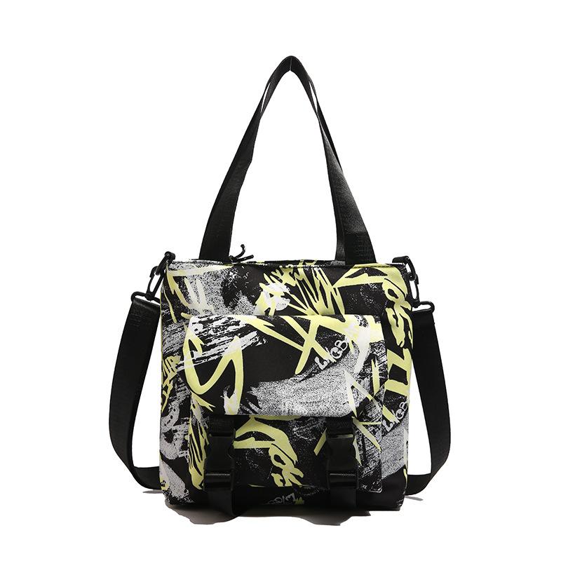 Shoulder Bag Large Capacity Tote Bag Class Messenger Bag Portable Commuter Women'S Bag Contrasting Nylon