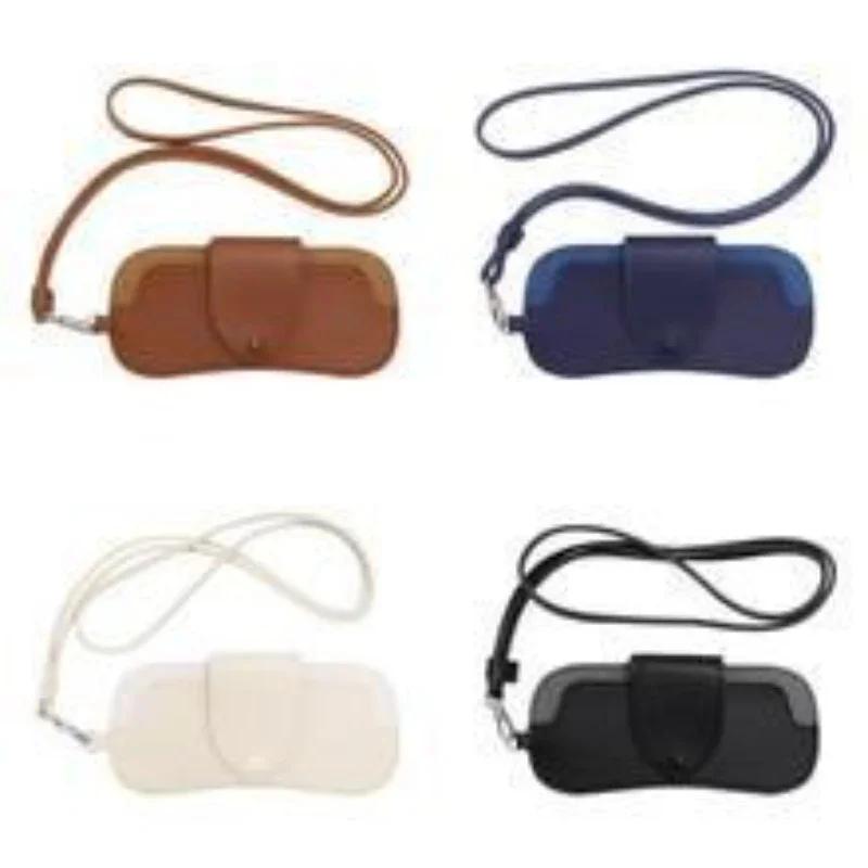 Portable Glasses Bag Soft Leather Sunglasses Pouch Slim Fashion Glasses Case Holder Glasses Organizer Travel Sunglasses Pouch