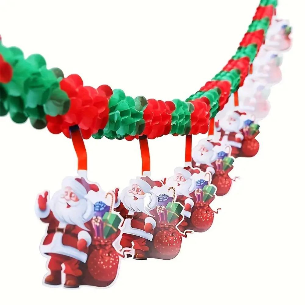 

Santa Claus Santa Claus Banner Cartoon Xmas Tree Ornaments Creative Home Snowman Flag 2