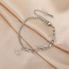 Hollow Lotus Pendant Bracelet in Titanium Steel Retro Minimalist Women's Jewelry Fashion Accessory
