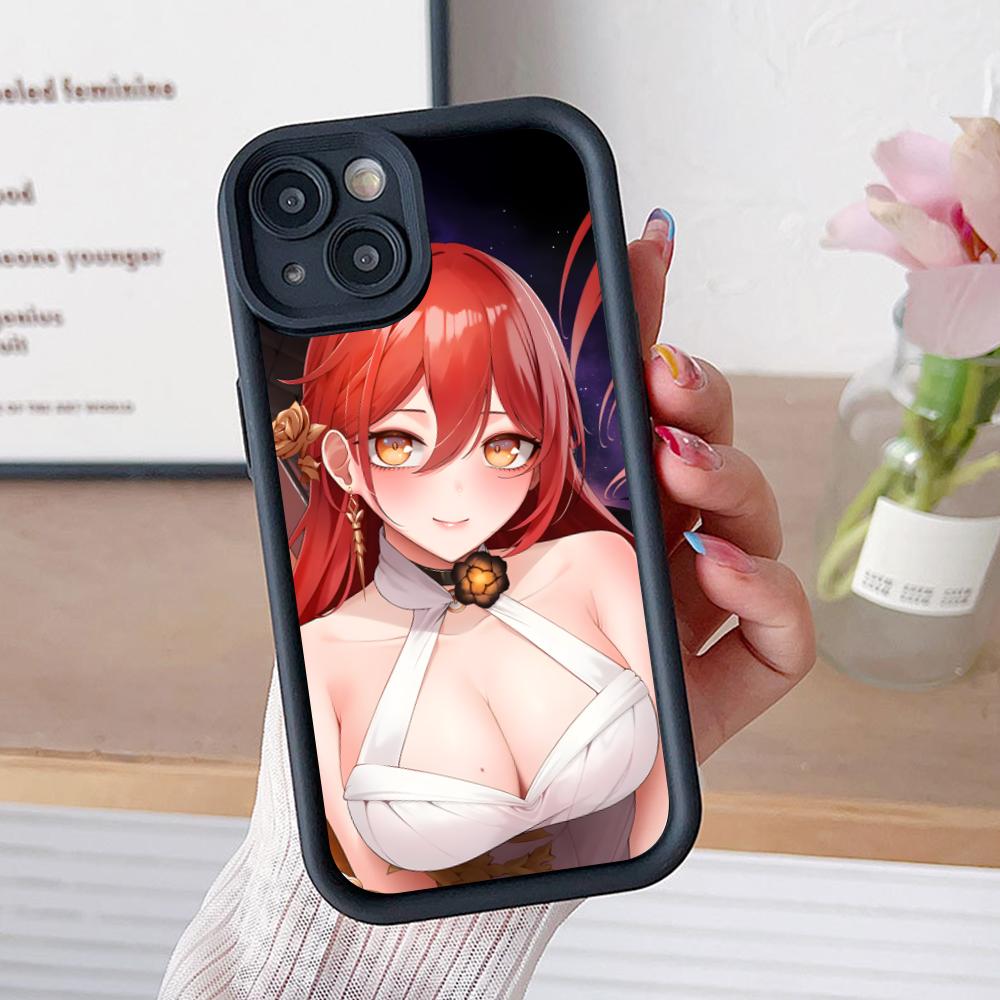 HSR Himeko Thicken TPU Mobile Phone Case for iPhone 17 16 15 14 13 12 11 Air Pro Max Plus Colorful Cover