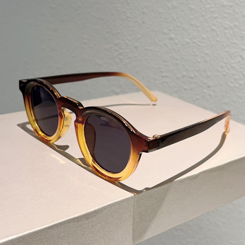 

KAMMPT Vintage Round Sunglasses 2026 New Stylish Korean Style Casual Decor Shades Women Trendy Brand Design Outdoor Sun Glasses without case