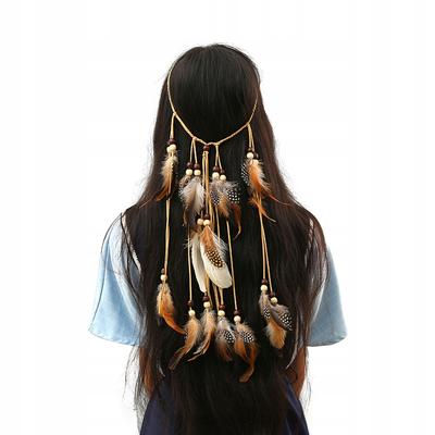 Indian Headdress Hairband With Feathers A6