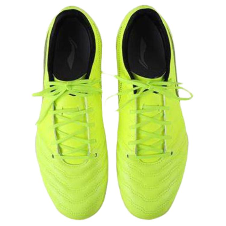 New LiNing MG Rubber Short Studs Artificial Ground Natural Ground Cushioning Wear Resistant Soccer Shoes Unisex Neon Green YSFU003-4
