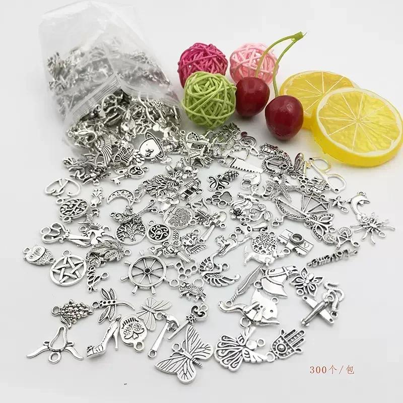 100pcs Tibetan Silver Mixed Pendant Animals Charms Beads for Jewelry Making Bracelet Earrings Necklace DIY Craft Art Charms