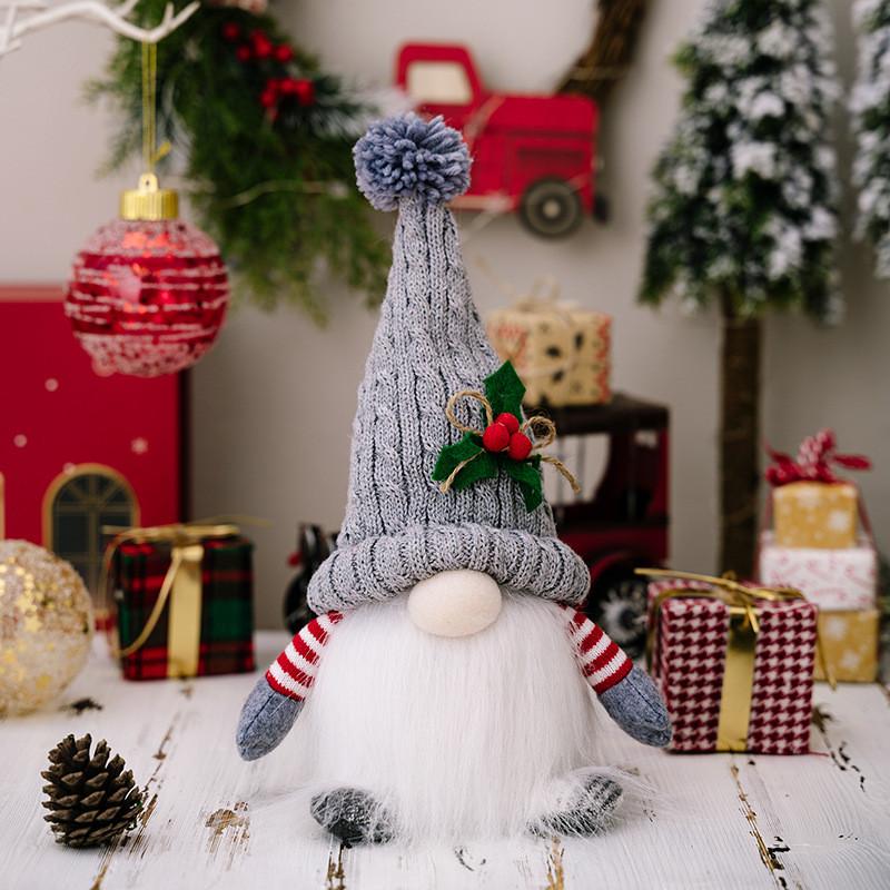 Crafted Light Beautifully Up Christmas Gnome With Warm Knitted Hat For Seasonal Decor
