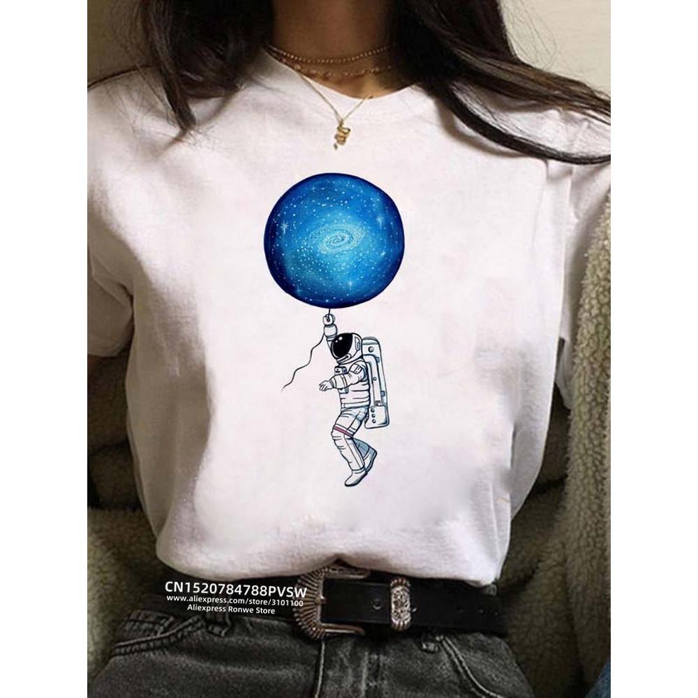 Dámské tričko s potiskem Měsíc Harajuku vtipné 90. léta dívka kreslený grafický potisk černé dámské tričko ležérní dámské tričko Kawaii tričko