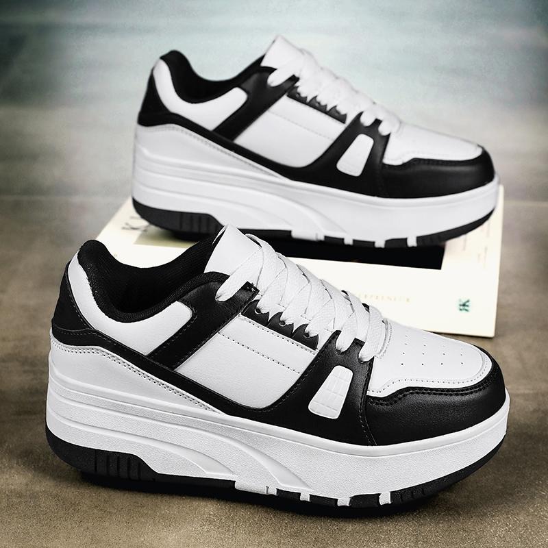 29-40 Bambini Smontaggio Quattro Ruote Scarpe Piatti Scarpe da Fuga / Scarpe da Pattinaggio a Rotelle con Ruote per Donna