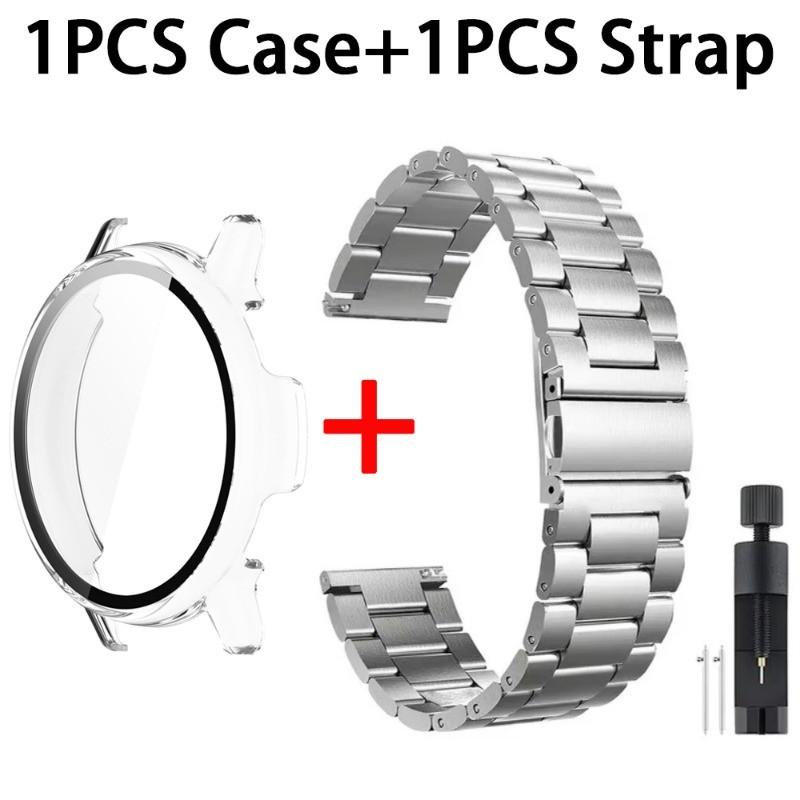 Strap + Case Cover for Garmin Active 5 / Vivoactive 5 Stainless Steel Band for Garmin Active5 Wristband Protective Shell