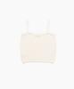 Tudument Punching Sleeveless Knit Top Ivory