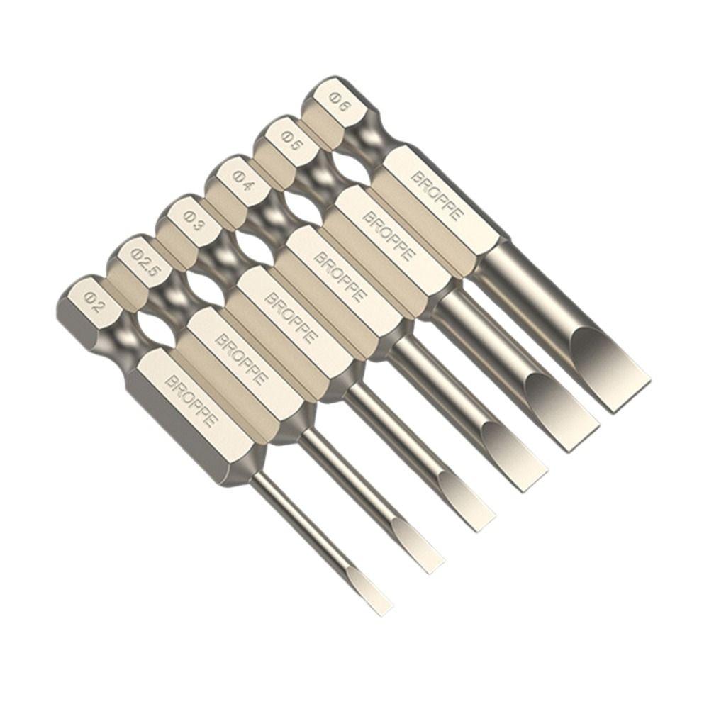 S2 Steel Magnetic Tip Slotted Screwdriver Quick Change Electric Driver Tool 50mm