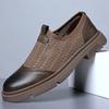 Fashion 2024 Summer New Hollow Mesh Men's Loafers Designer New Thick Soled Outdoor Walking Slip-on Men's Business Leather Shoes