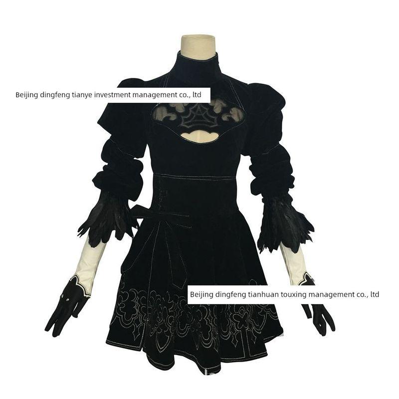 Nier: Automata Cosplay Costume 2B Girl 9S Anime Cosplay Female Costume 2B Cosplay Costume Wig and Sword