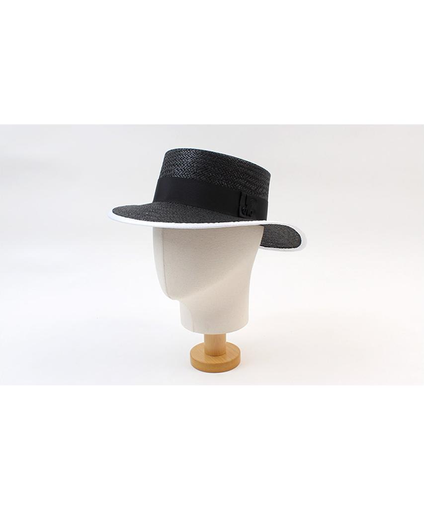 Taping Black Long Panama Hat