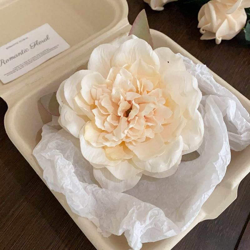 Internet Celebrities with the Same Fabric Flower Hairpin Holiday Wind Sweet Back Head Grab Clip Fashion Niche High-end Hair Accessories Women