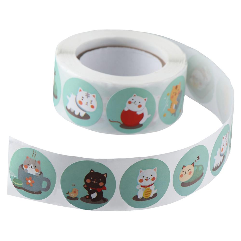 1 Inch Label Stickers Cat Label Mini Reward Stickers  Envelopes Card