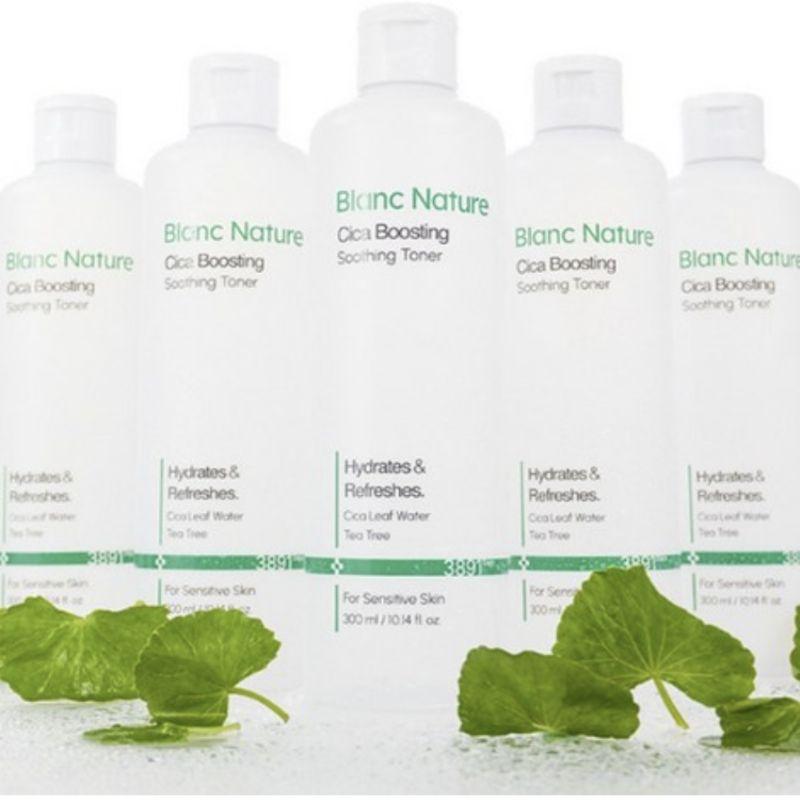 Blanc Nature Cica Toner Large Size 300ml – Soothing & Hydrating Facial Toner